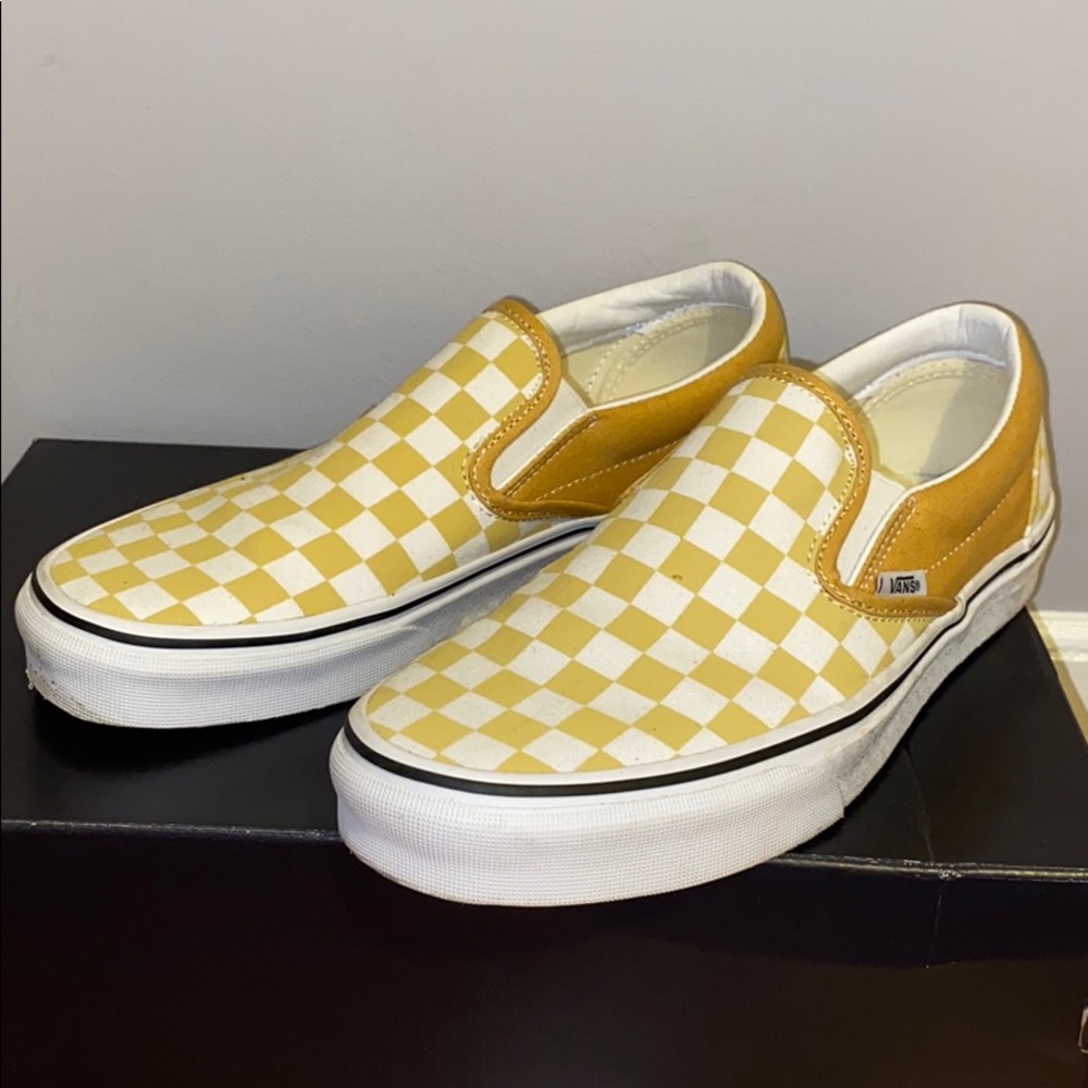 New Yellow Checkered Vans